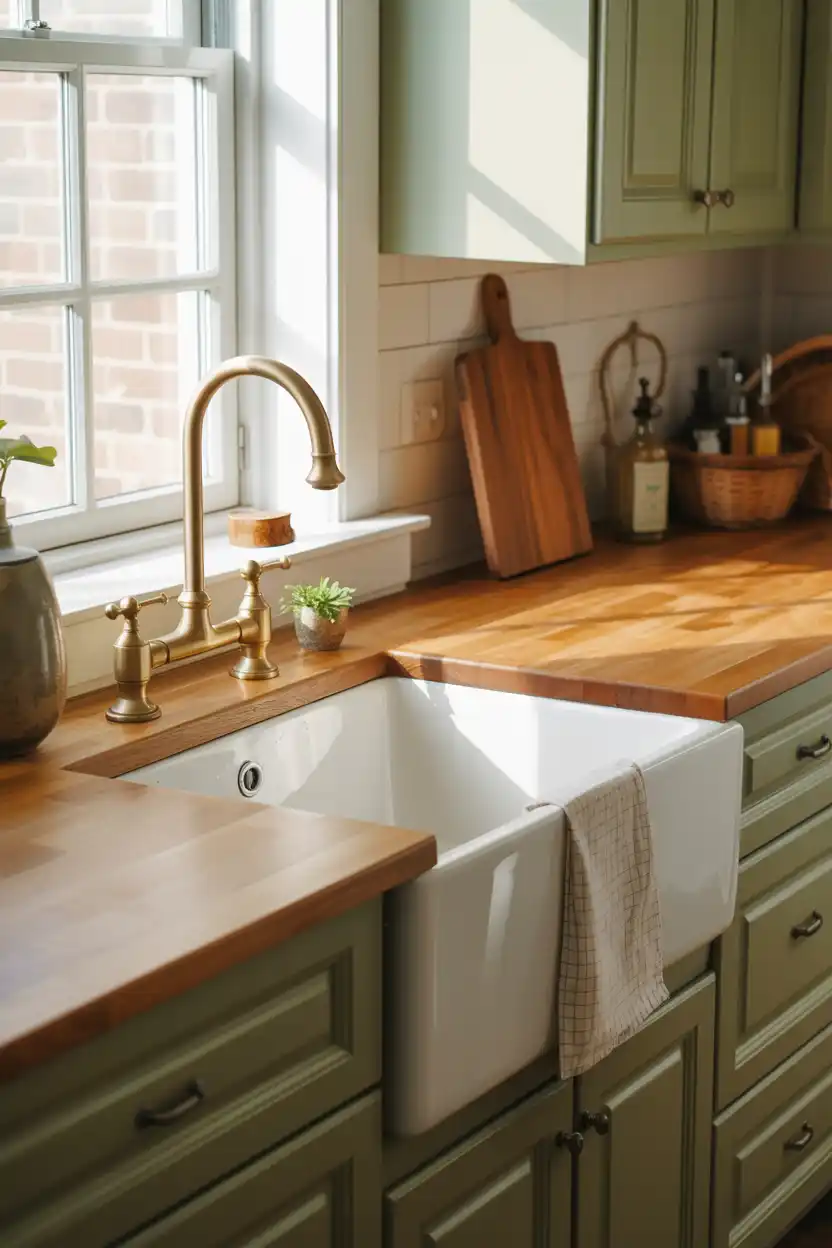 A Classic Farmhouse Sink as the Centrepiece