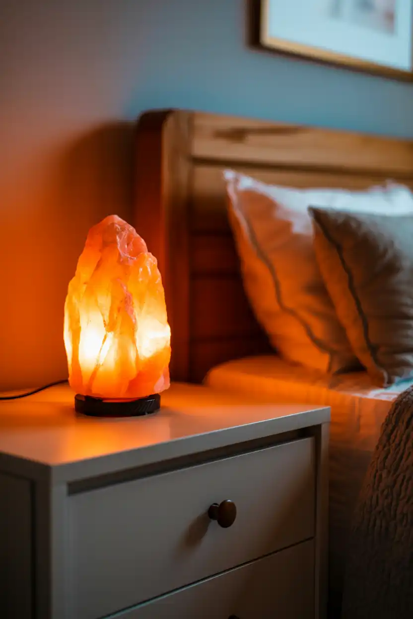 A Himalayan Salt Lamp Accent