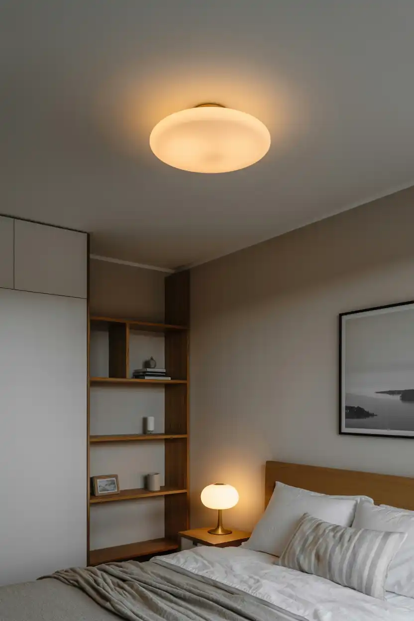 A Minimalist Flush Mount Ceiling Light