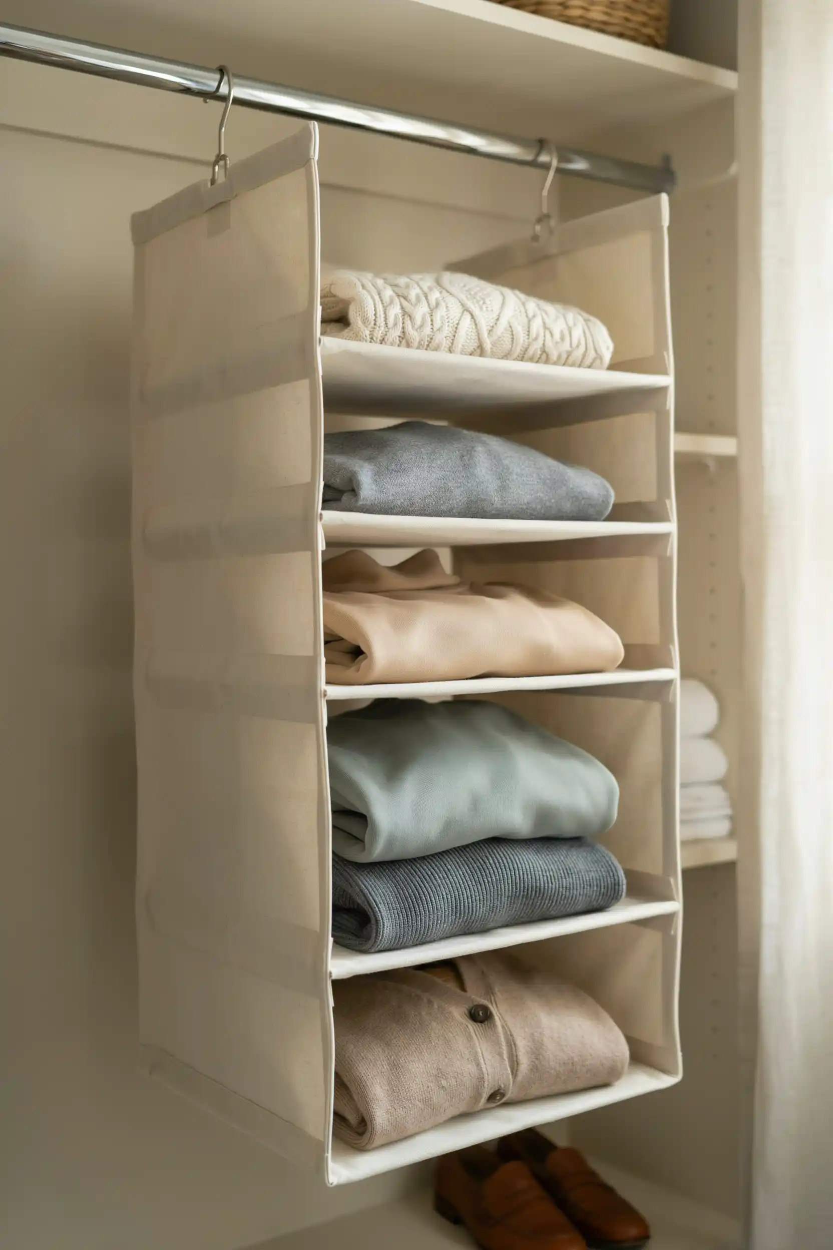 A Multi-Tier Hanging Closet Organizer