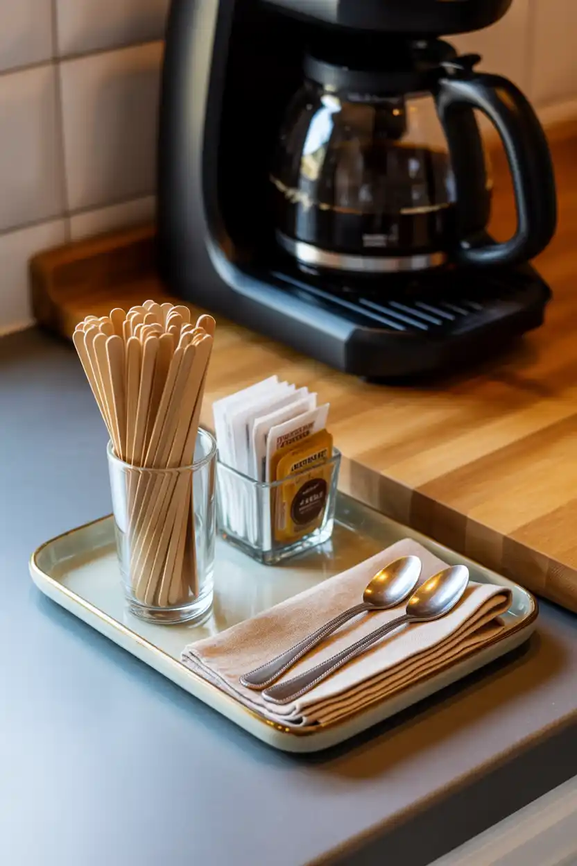Add a Stirring and Sweetener Tray