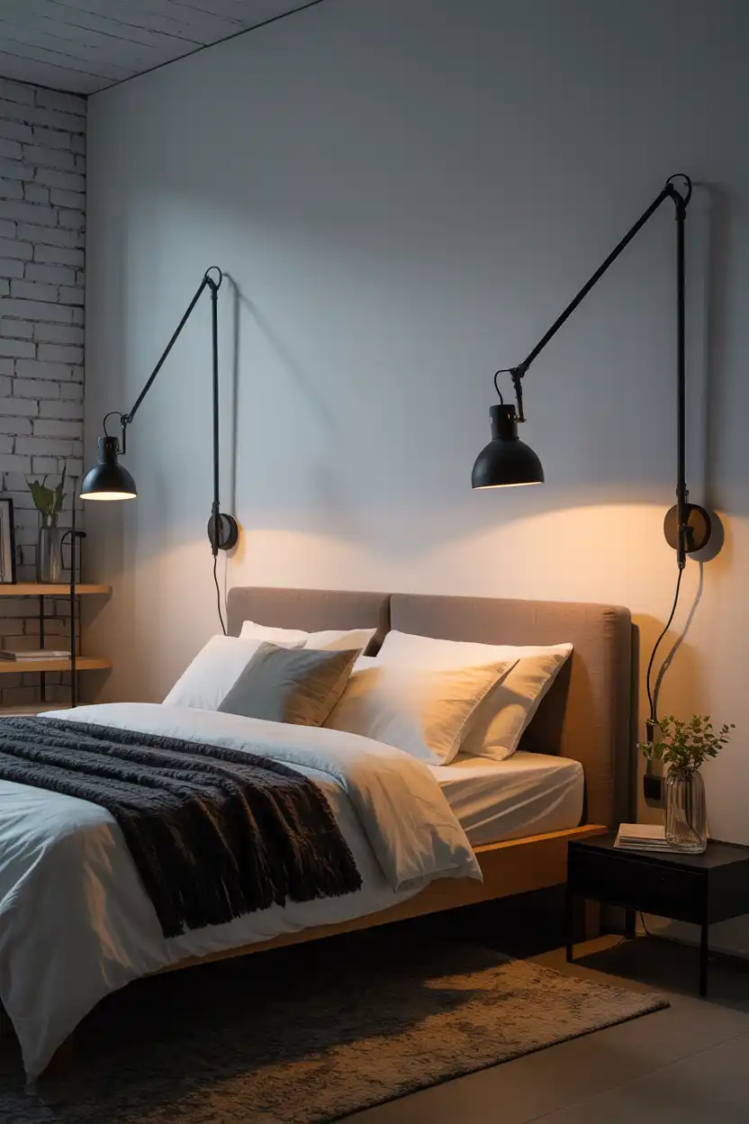 Adjustable Wall Mounted Swing Arm Lamps