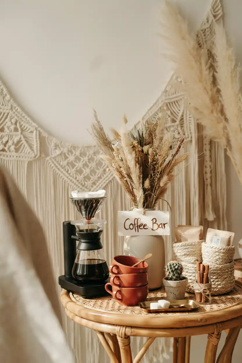 Boho Macrame Coffee Bar