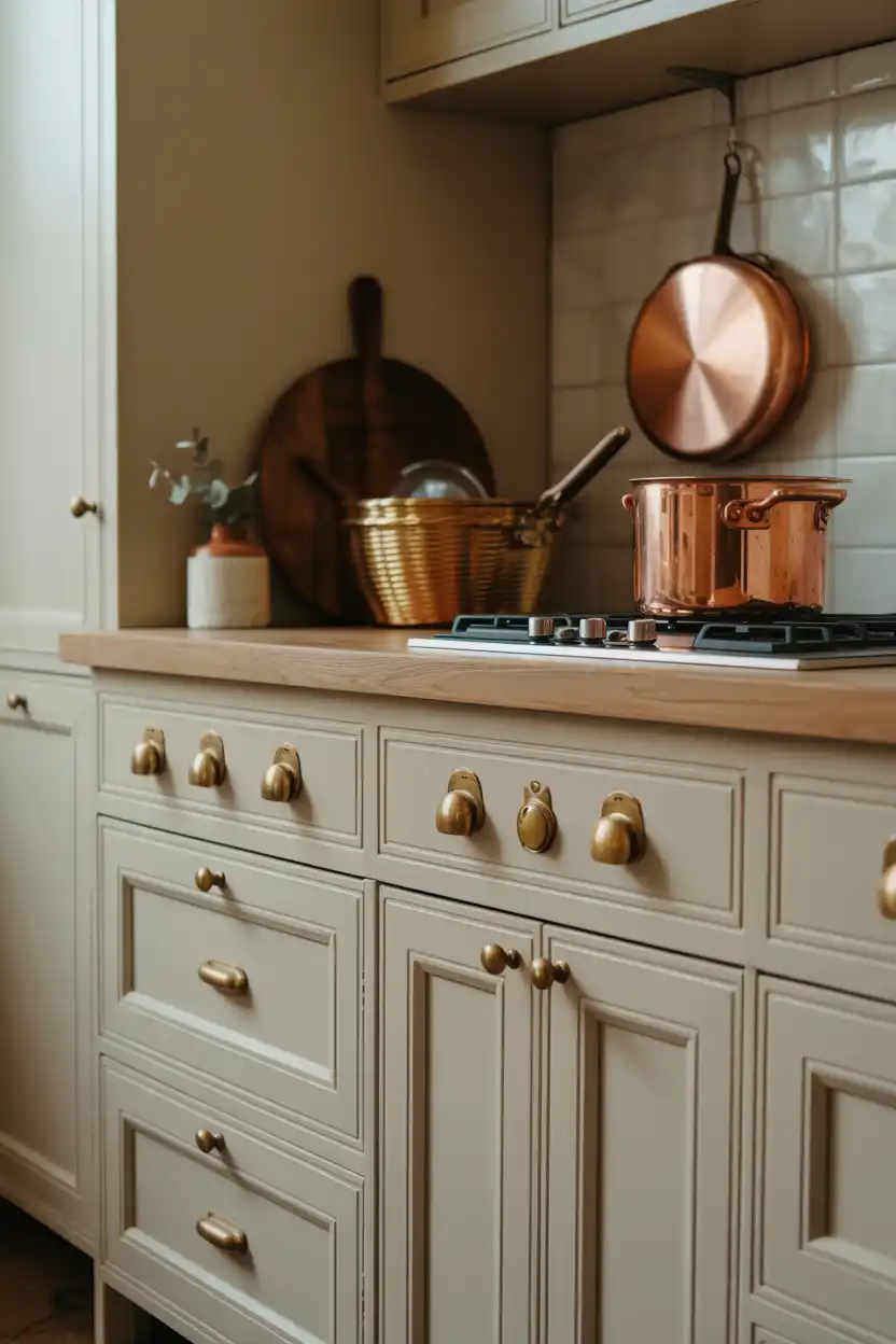Brass and Copper Hardware Accents