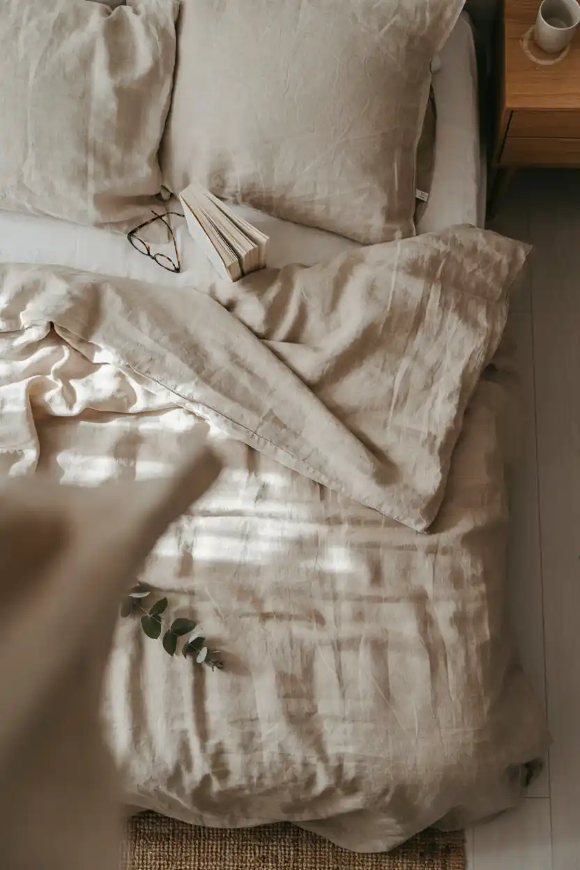 Breathable Linen or Bamboo Bedding Set
