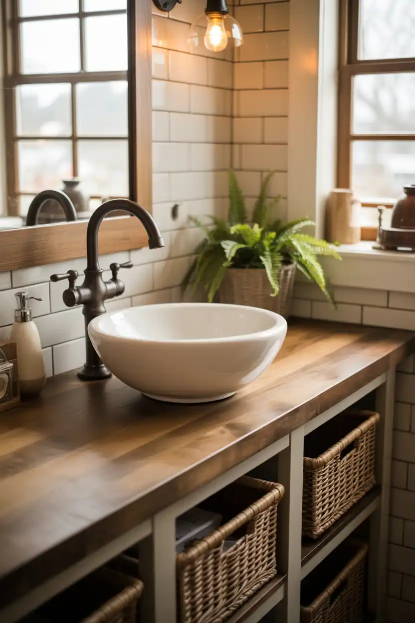 Butcher Block Wood Counter