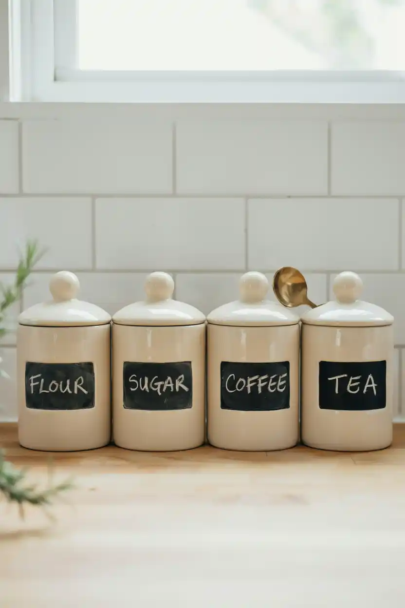 Chalkboard Label Canister Wall