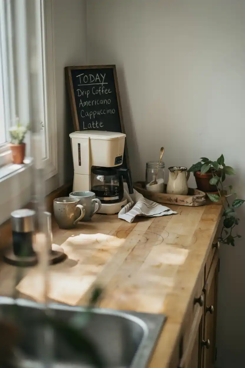 Chalkboard-Menu Coffee Corner