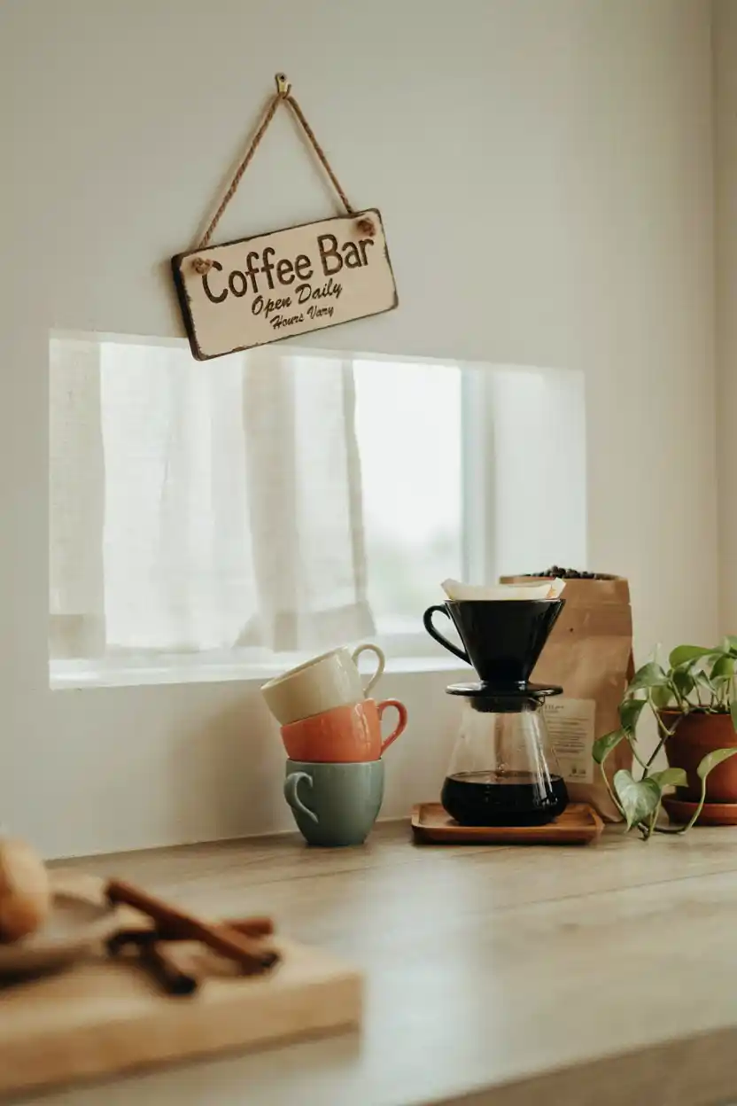 Coffee Bar Hours Sign