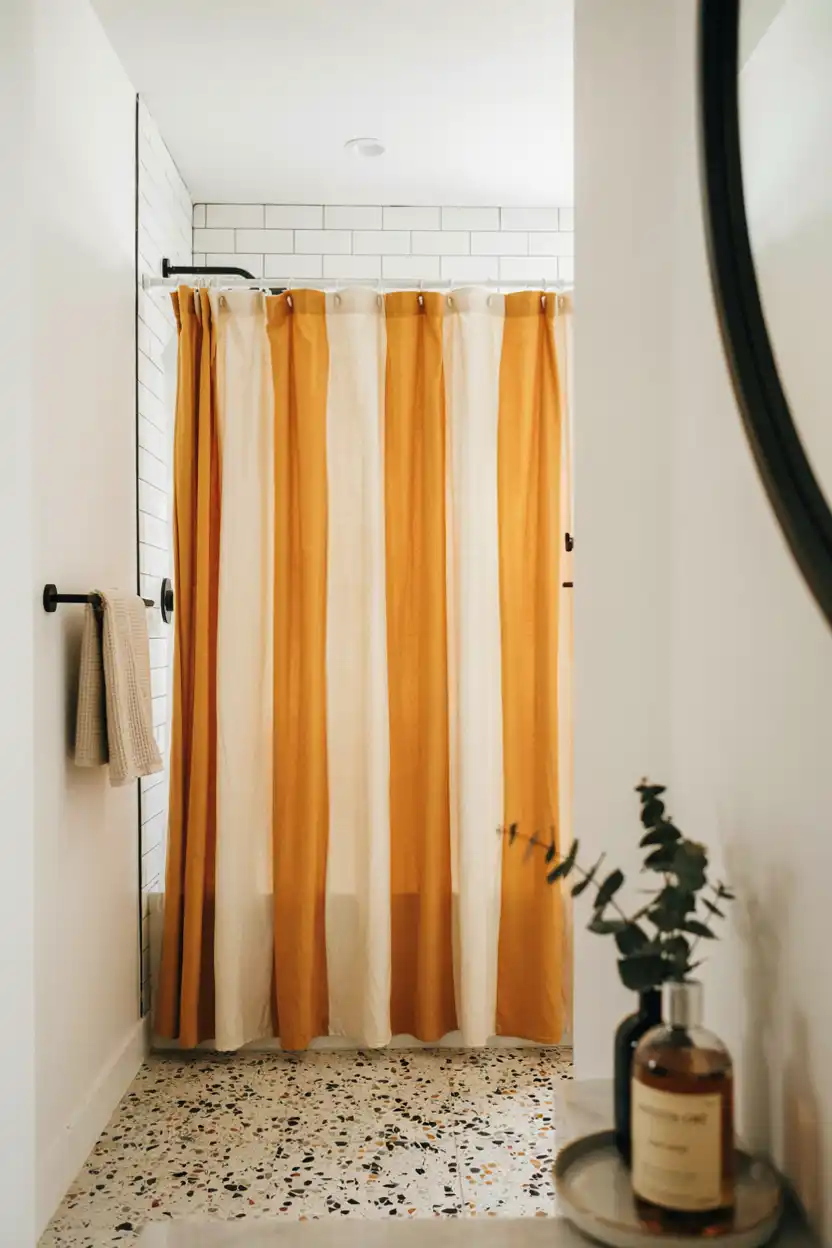 Colour-BlockedCurtain for Playful Modern Style