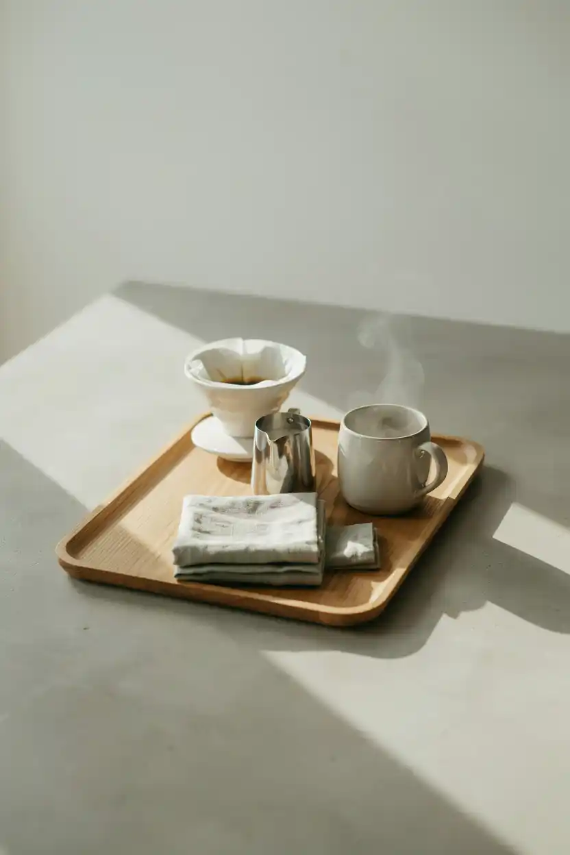 Compact Countertop Coffee Tray