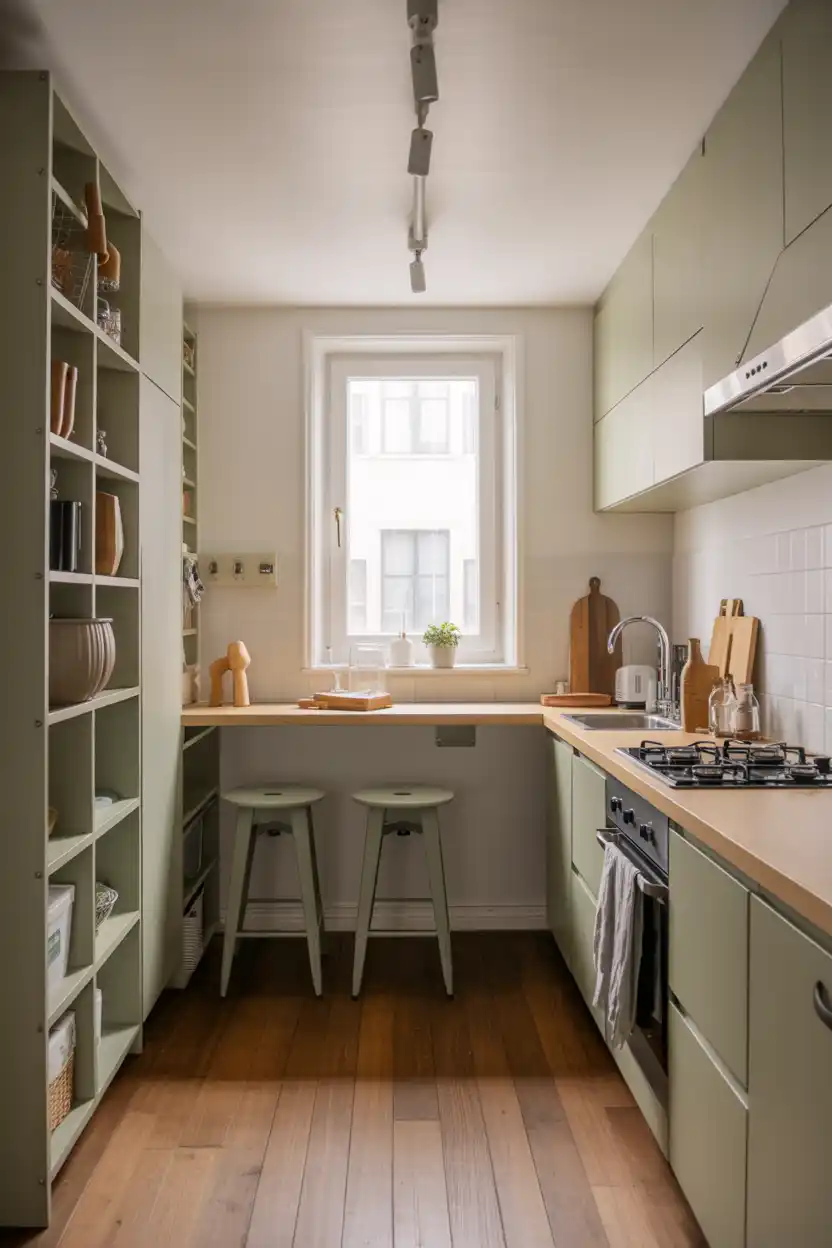 Compact Island for Galley Kitchens