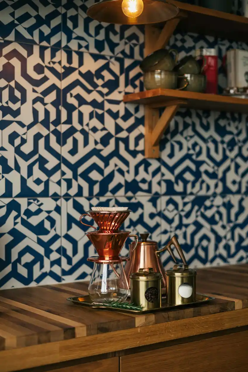 Copper and Brass Coffee Station