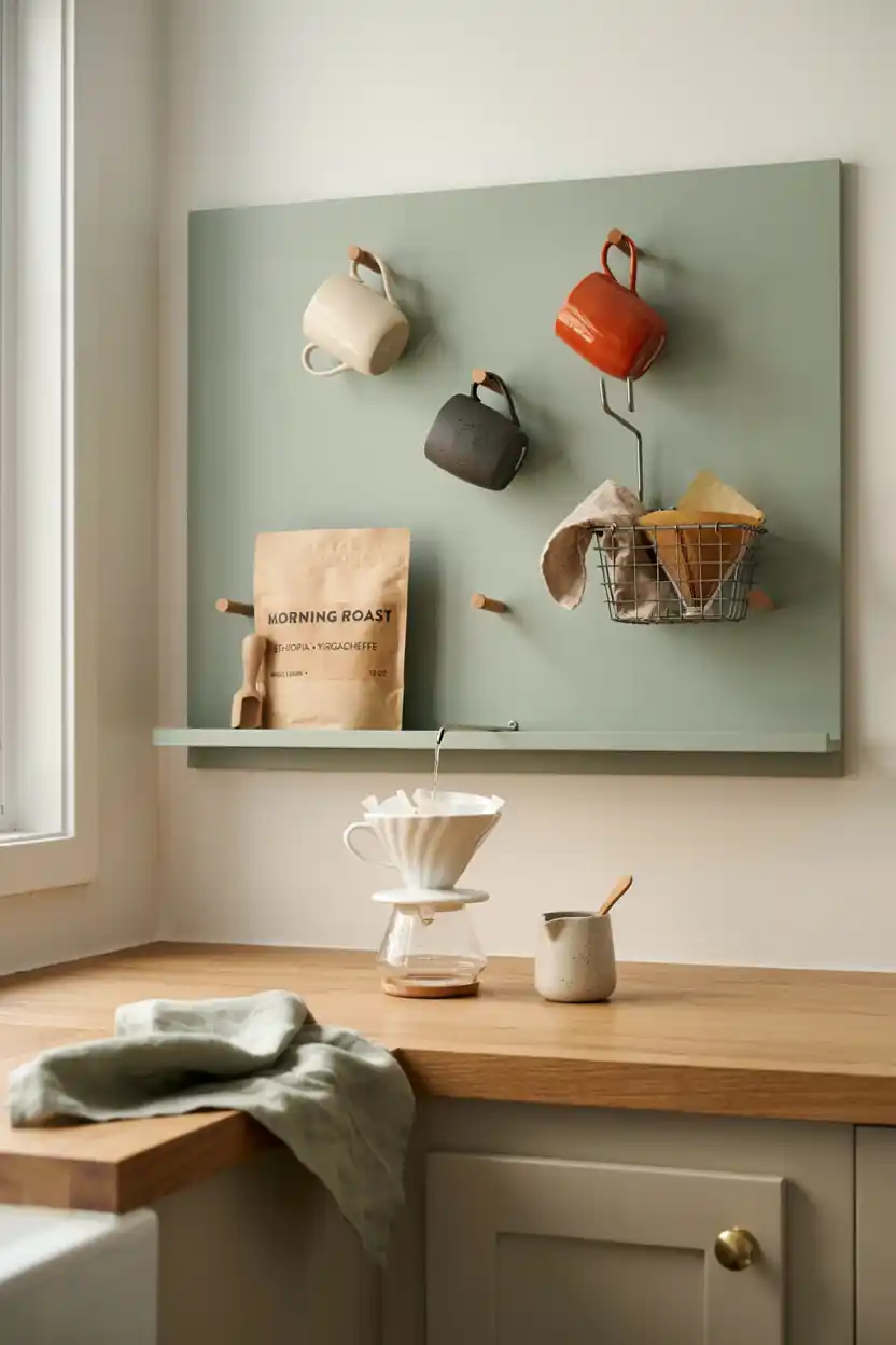 Corner Nook With Pegboard Organization
