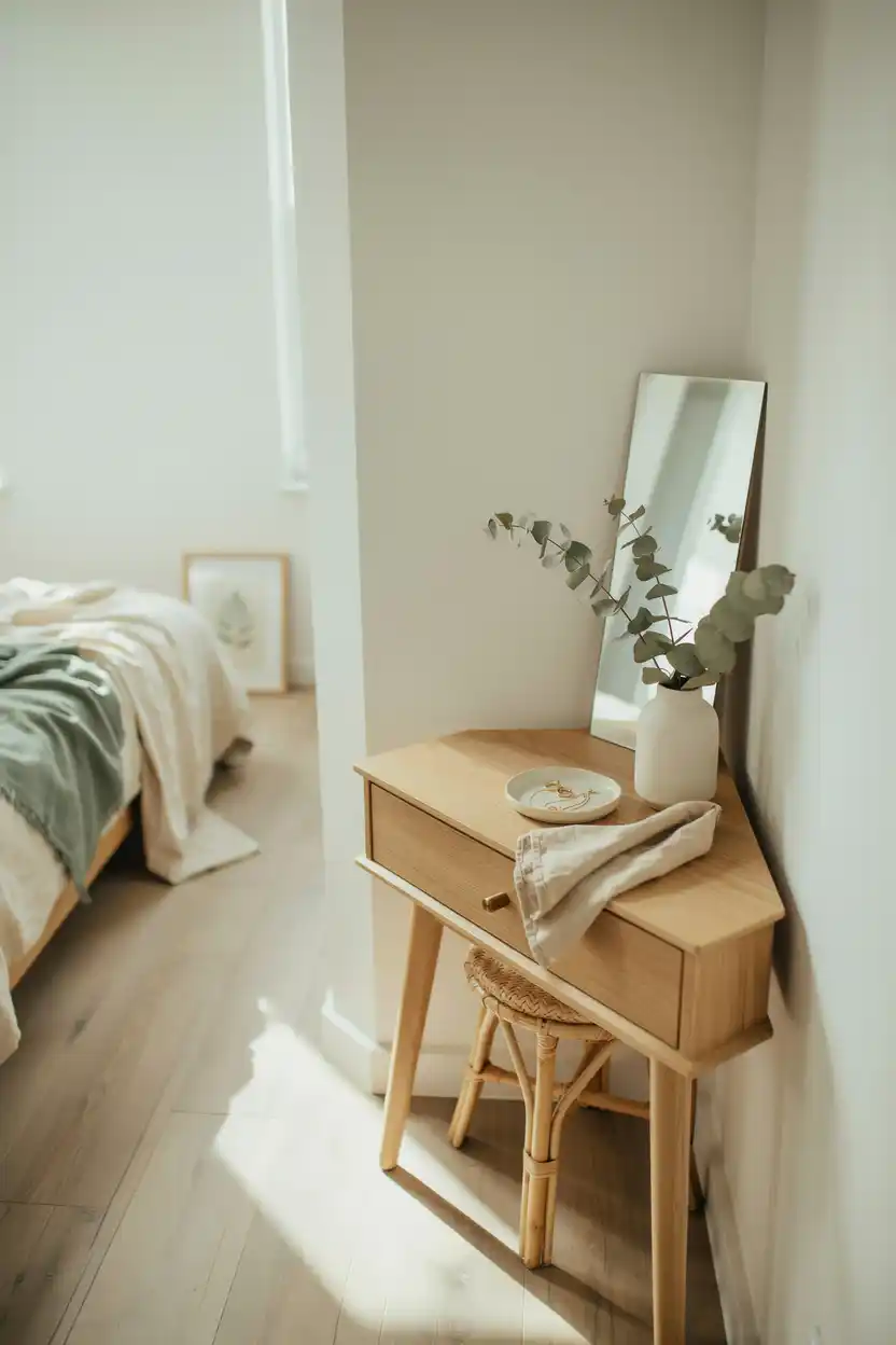 Corner Vanity for Small Bedrooms