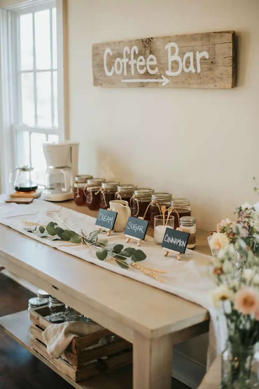 DIY Mason Jar Coffee Station
