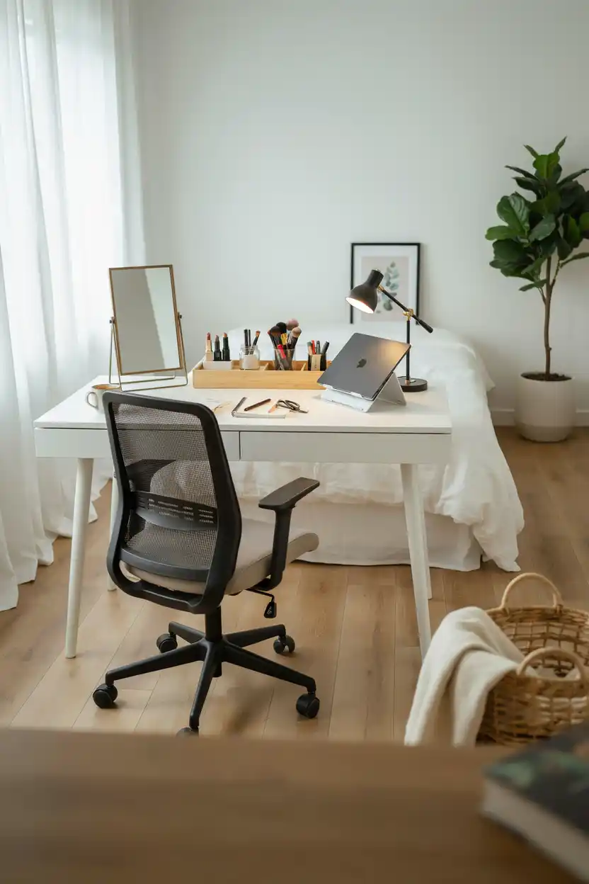 Double-Duty Vanity Desk