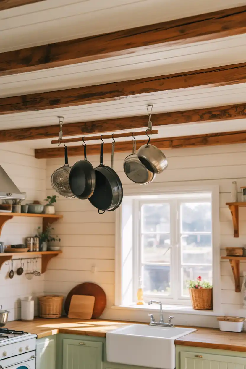 Exposed Wood Beams Overhead