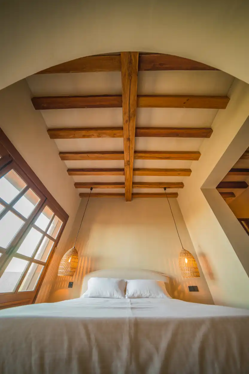 Exposed Wooden Beam Ceiling