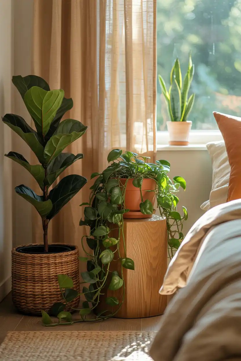 Layered Potted Plants and Greenery