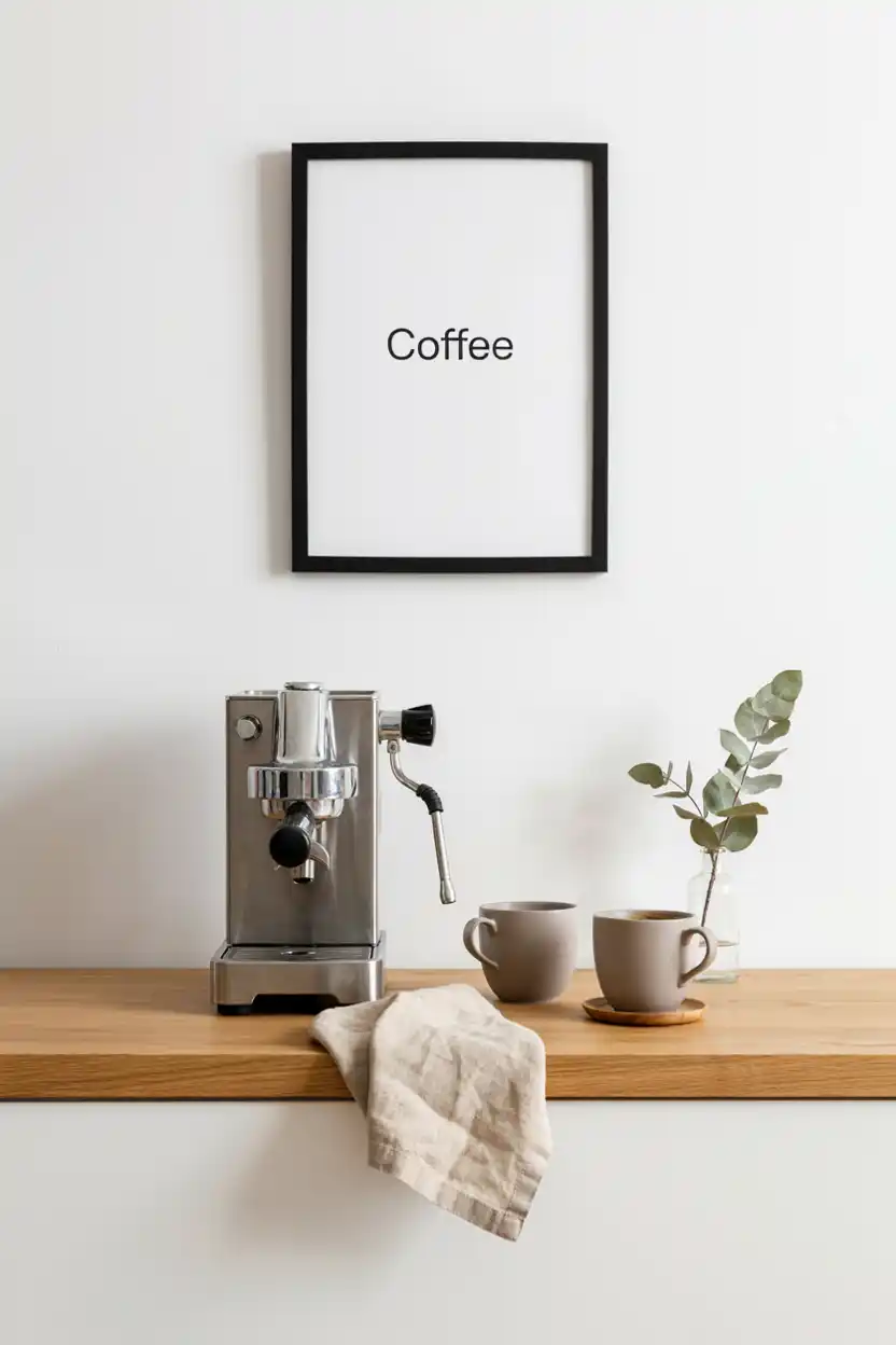 Minimalist Black Frame Coffee Sign