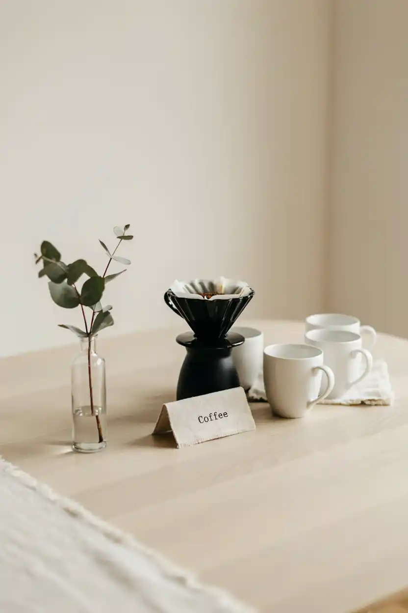 Minimalist Scandinavian Coffee Station