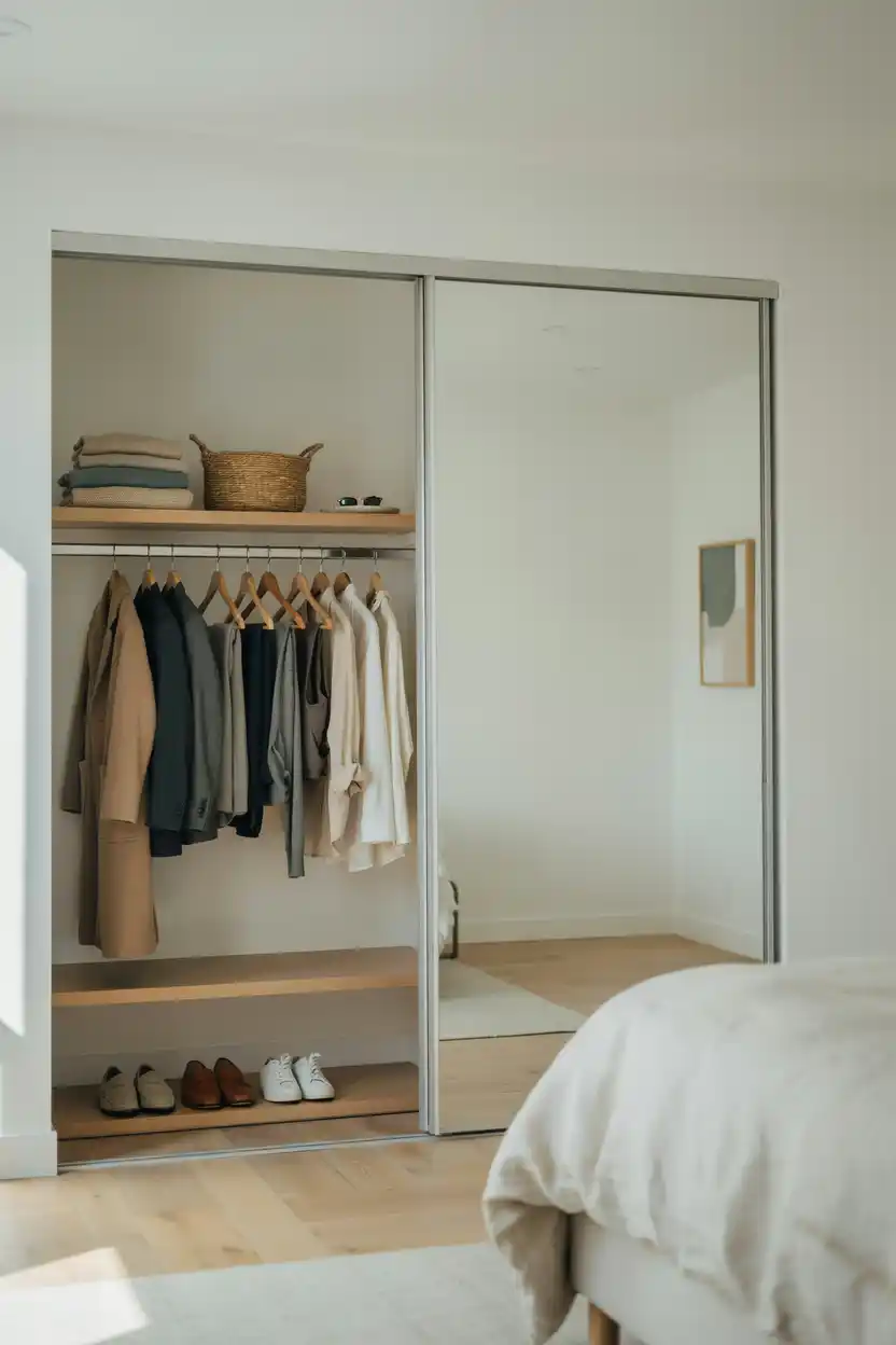 Mirrored Closet Doors With Interior Storage