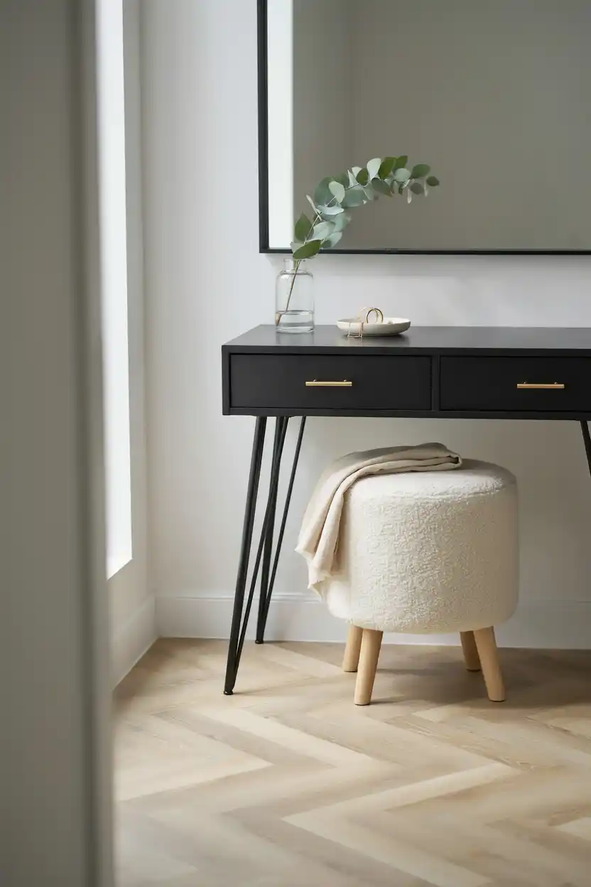 Modern Matte Black Vanity