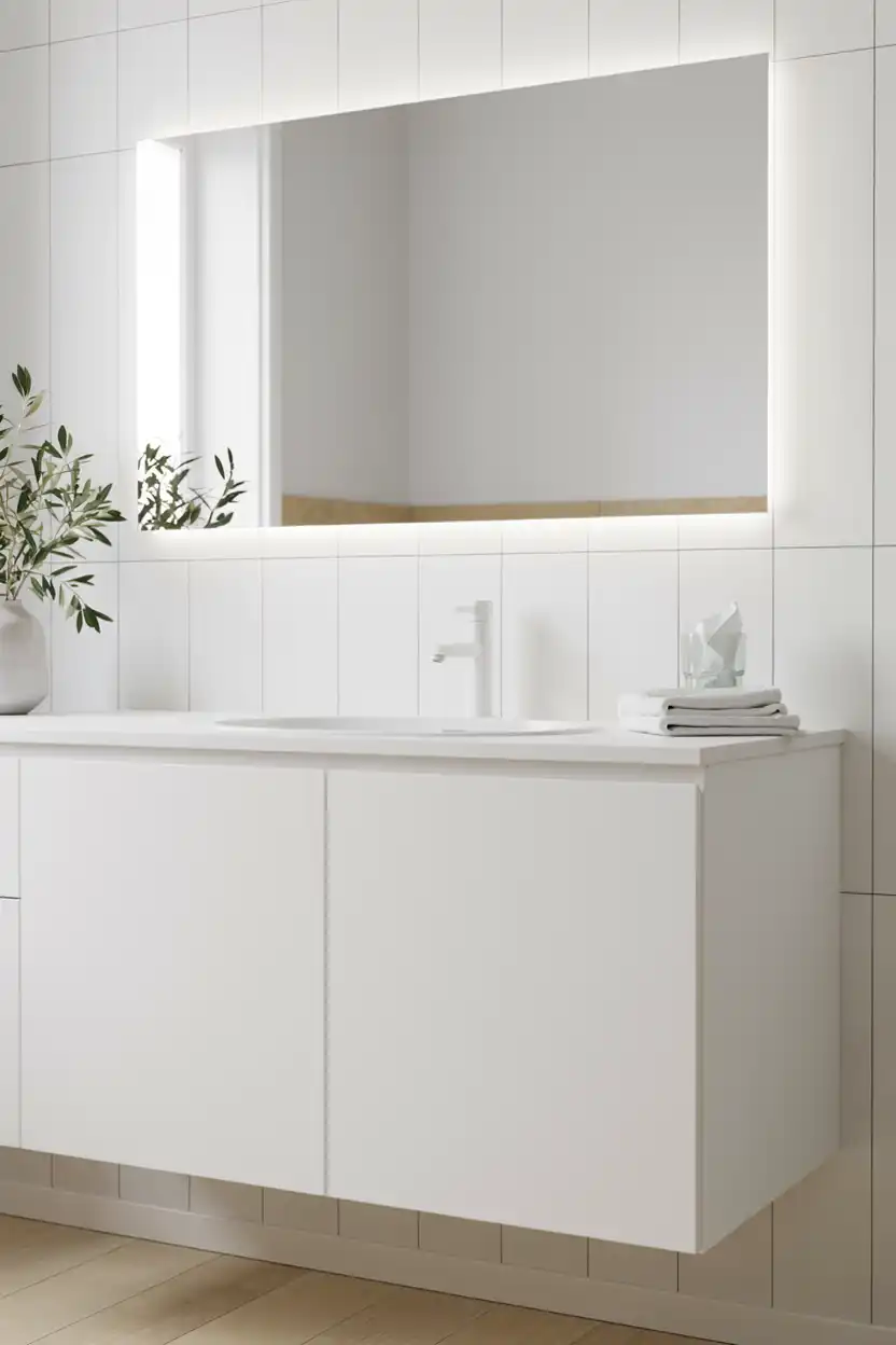 Modern Minimalist White Vanity