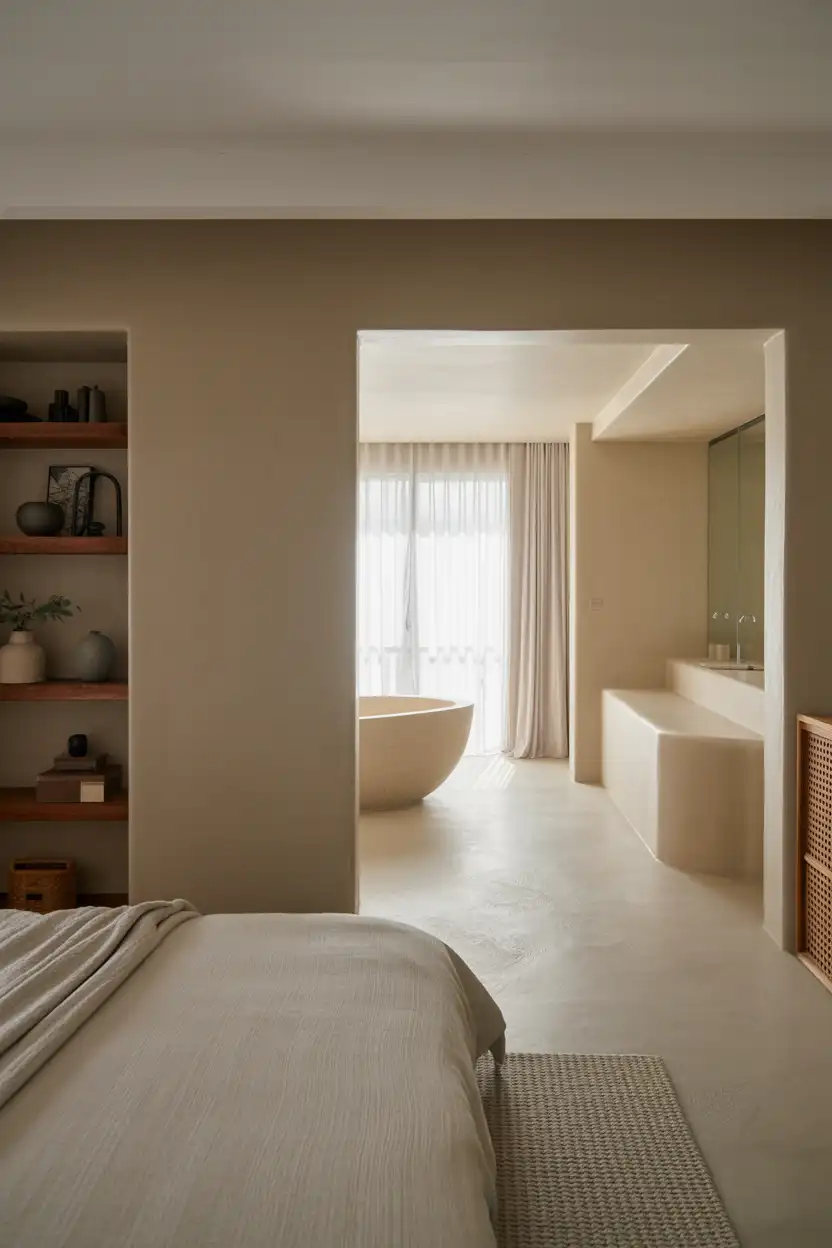 Open-Plan Bedroom-Ensuite Layout