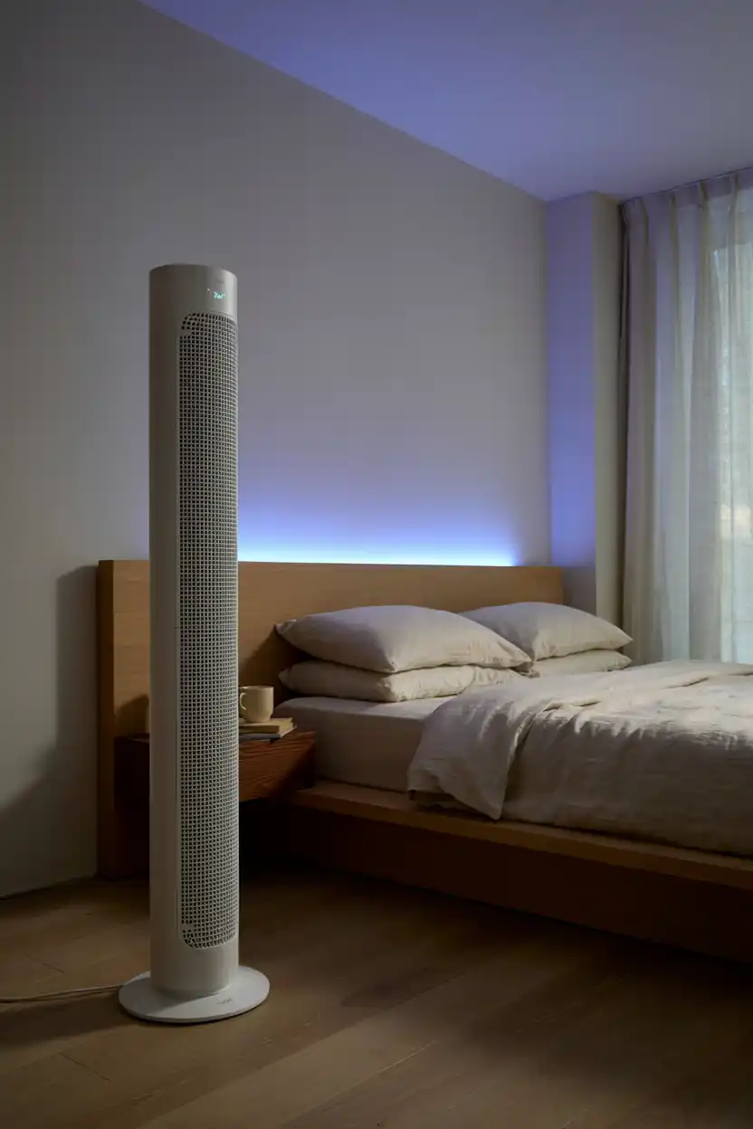 Oscillating Tower Fan with Nighttime Mode