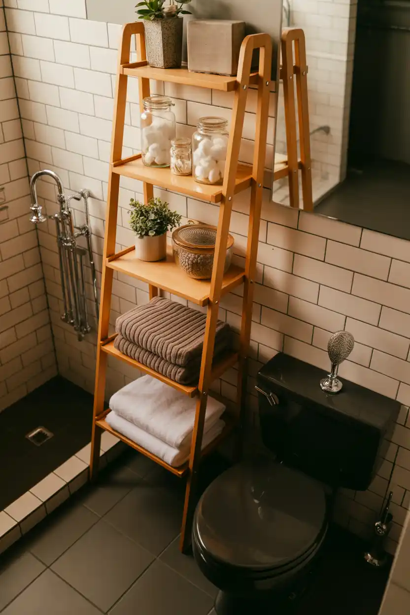 Over-the-Toilet Storage Ladder