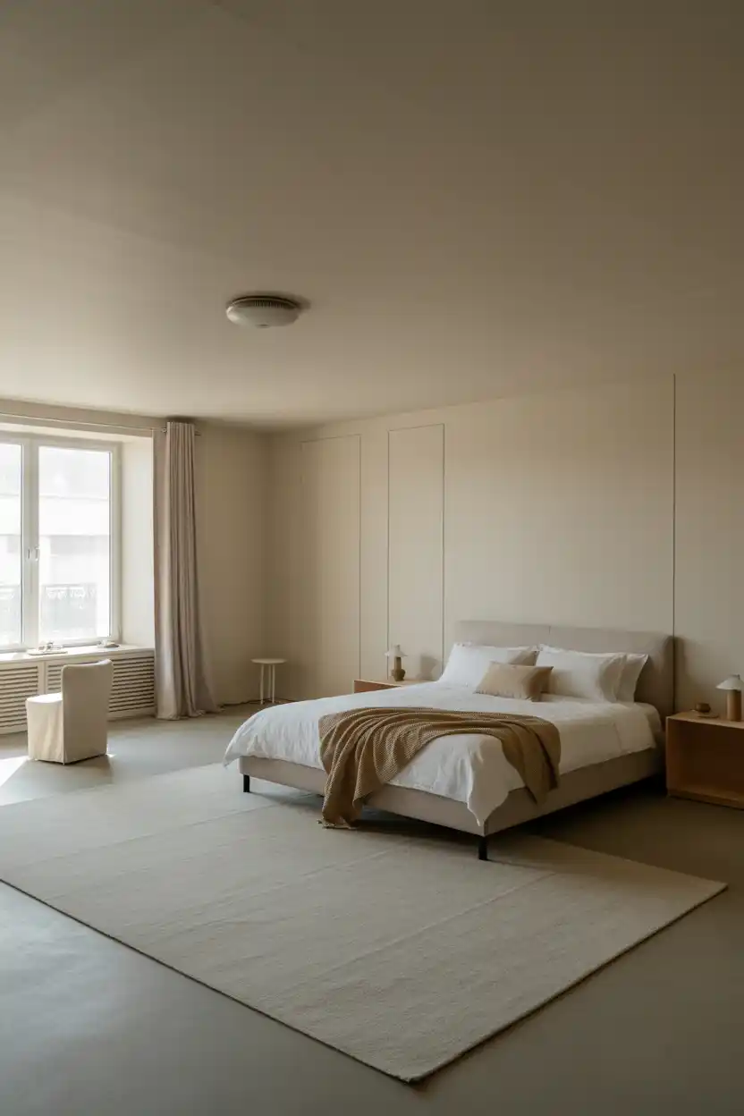 Oversized Area Rug Under the Whole Bed