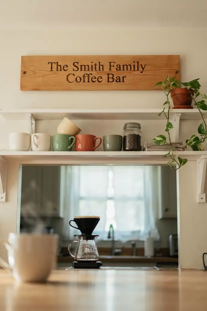 Personalized Family Name Coffee Bar Sign