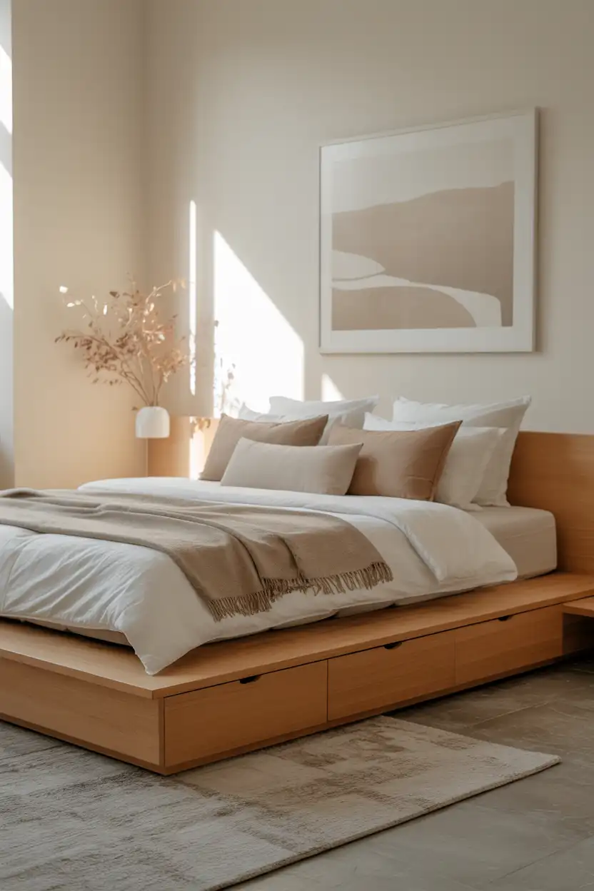 Platform Bed with Integrated Storage