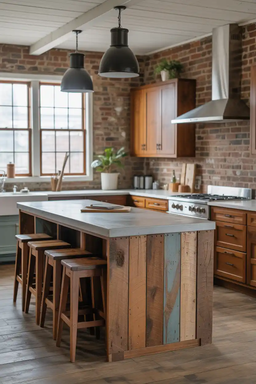Reclaimed Wood Island