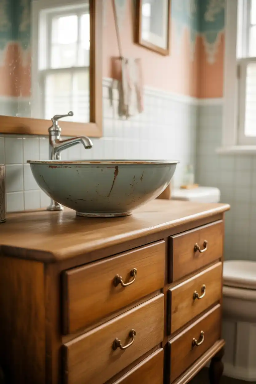 Repurposed Vintage Dresser Vanity