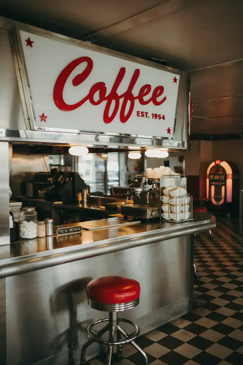 Retro Diner Coffee Sign