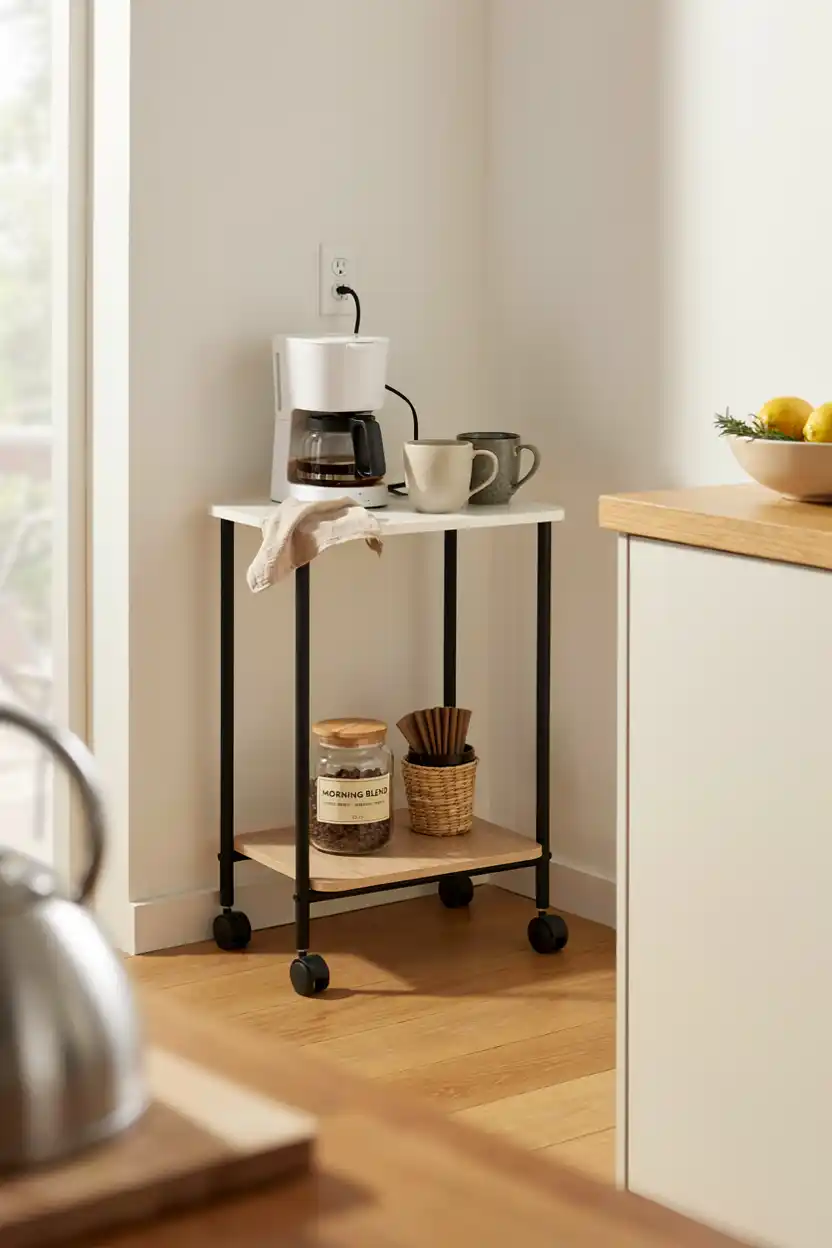 Rolling Coffee Cart for Flexible Layouts