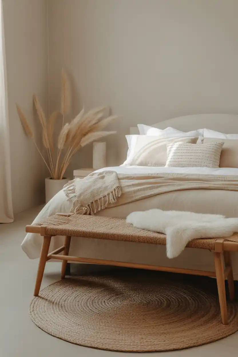 Round Rug at the Foot of the Bed