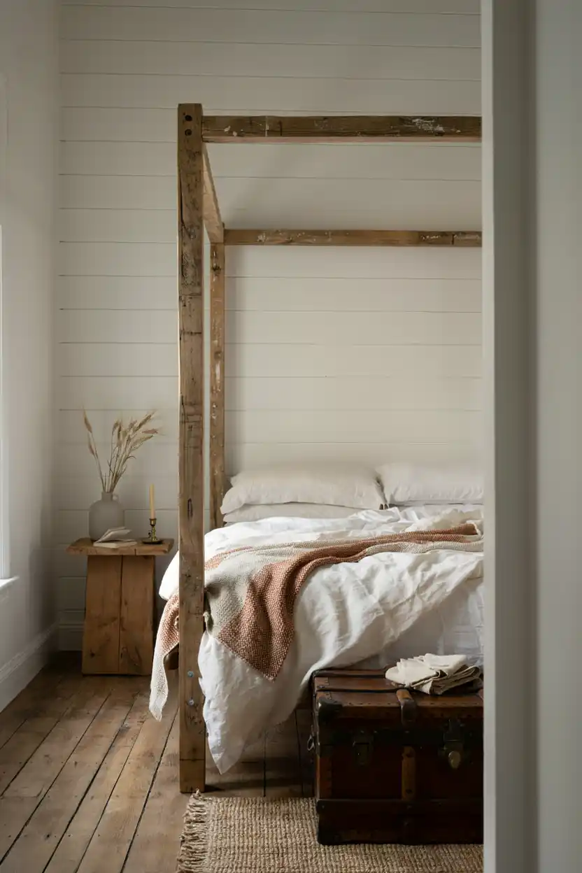 Rustic Farmhouse Canopy Bed