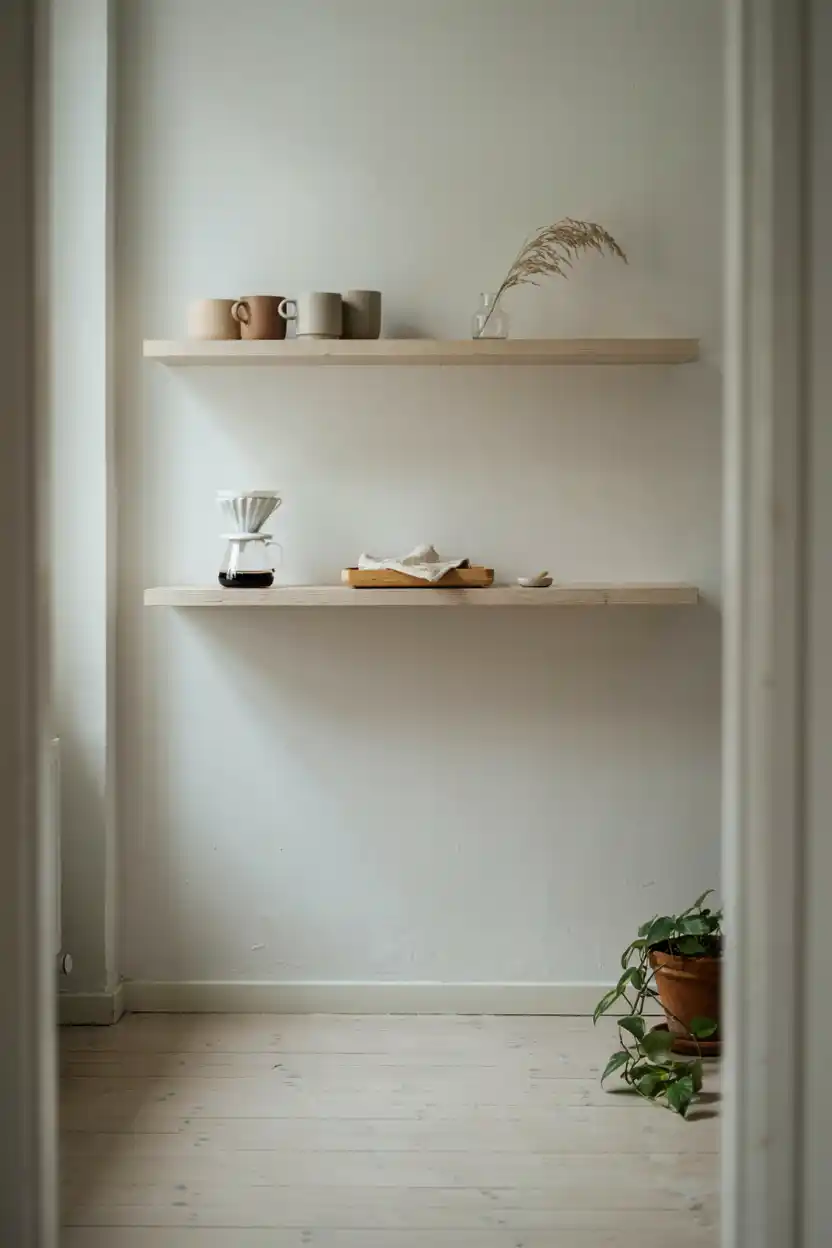 Scandinavian Style Floating Shelves