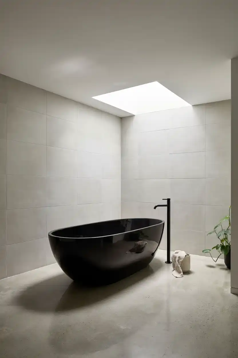 Sculptural Slipper Tub as a Corner Statement Piece