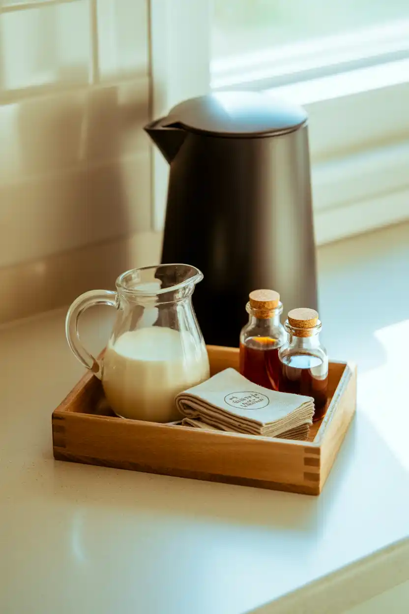 Set Up a Creamer and Syrup Station