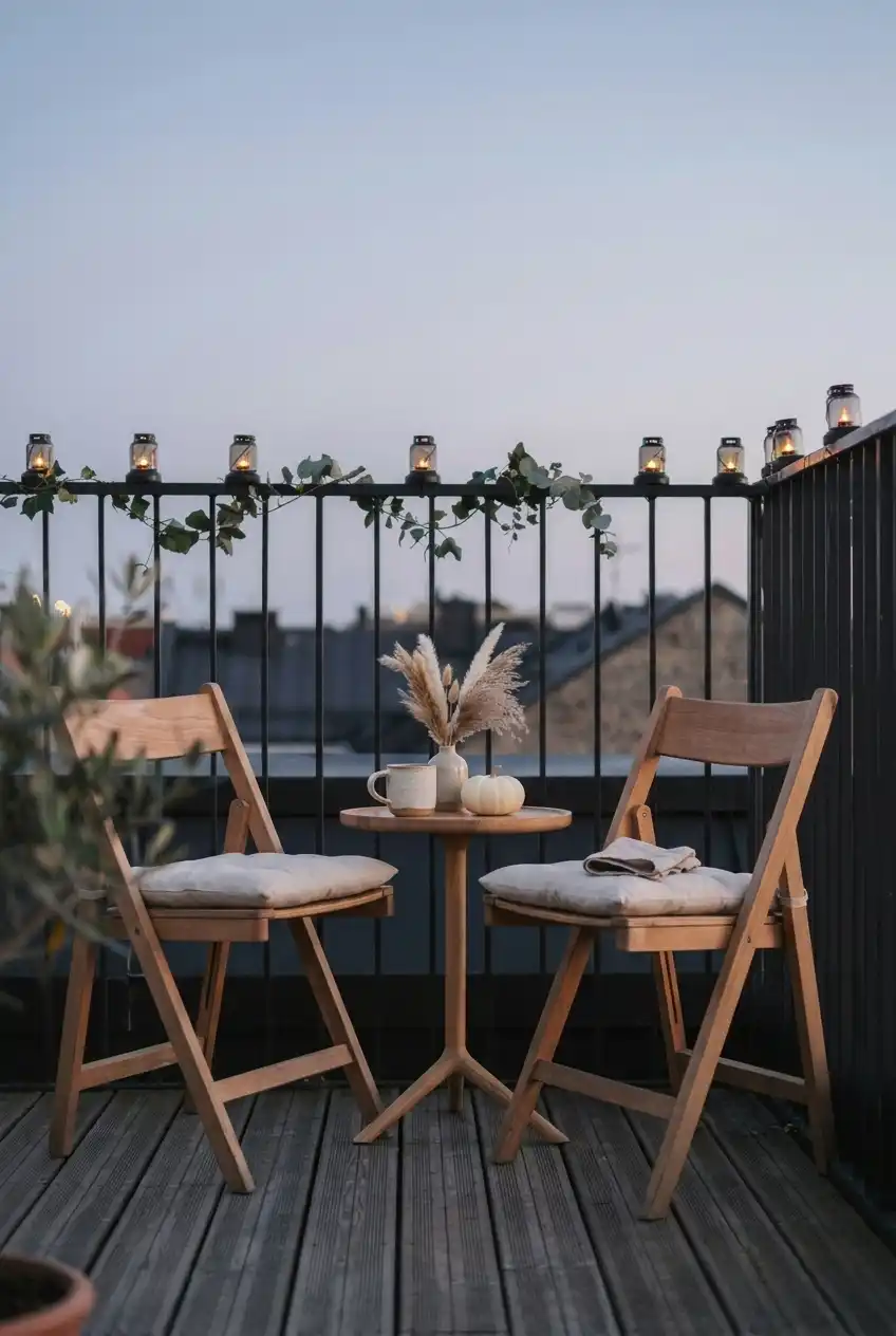 Small Black Lanterns with Flameless LED Candles