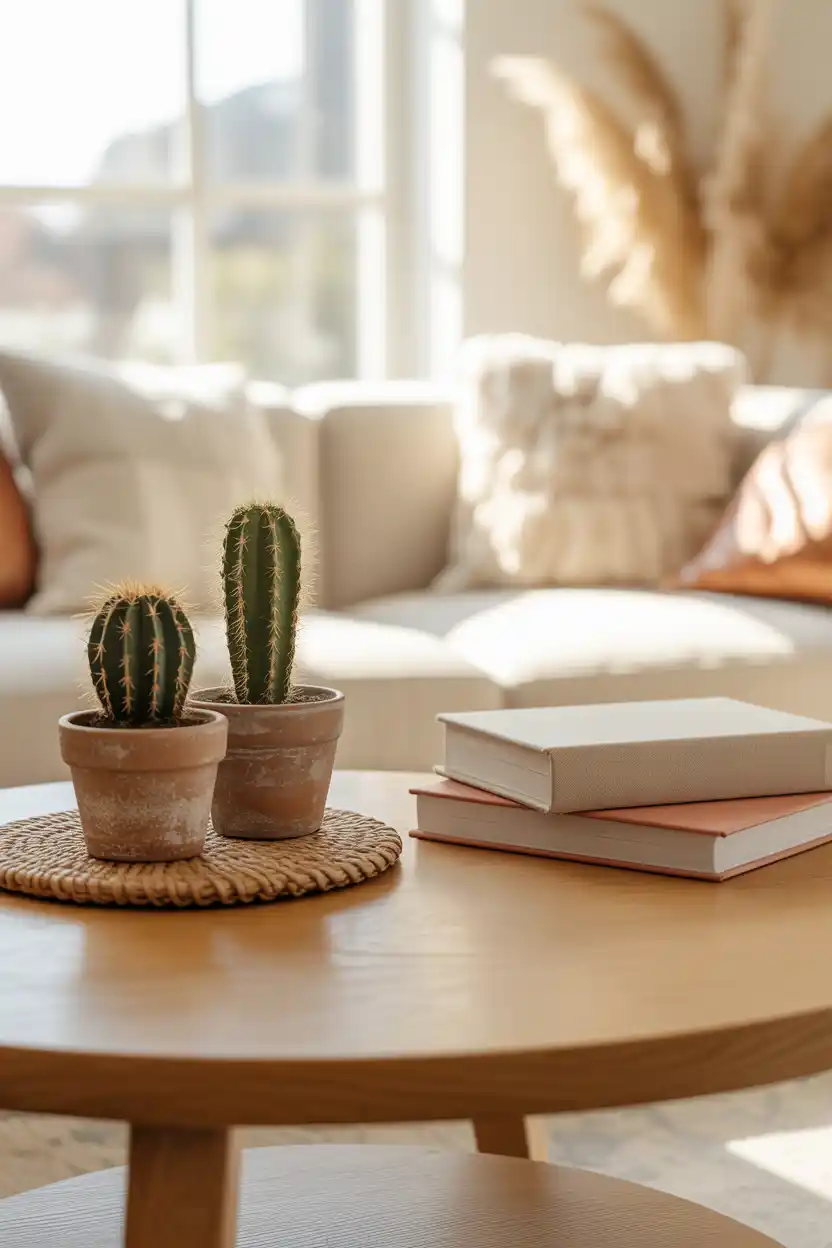 Small Potted Cactus Display