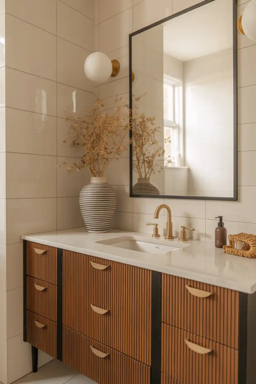 Two-Tone Vanity with Mixed Materials