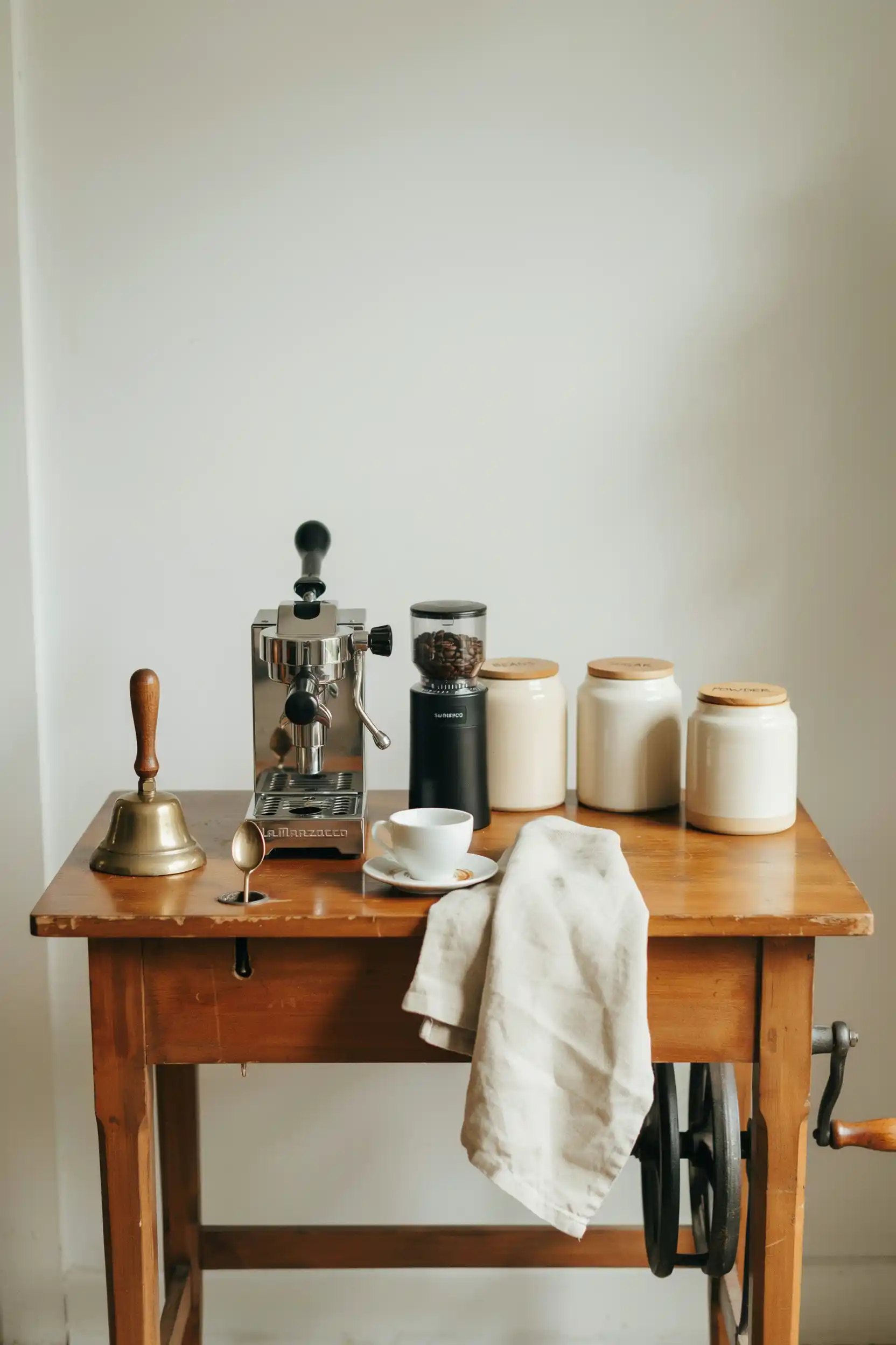 Vintage School Desk Coffee Cart