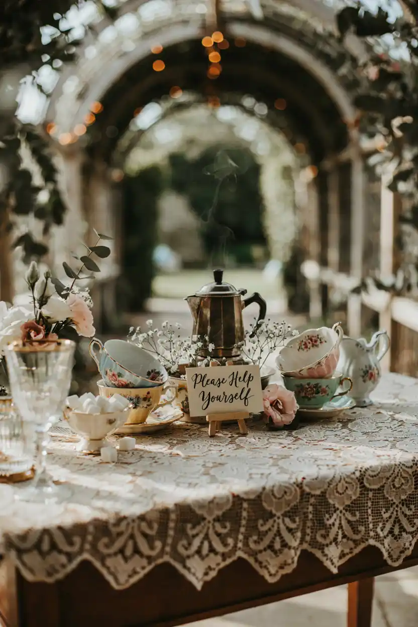 Vintage Teacup Coffee Bar