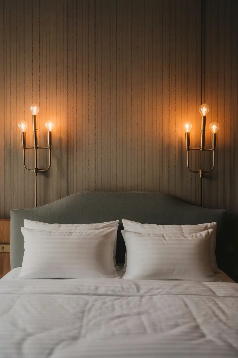 Wall Sconces Flanking the Headboard